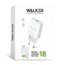 СЗУ-адаптер Walker WH-35 3A 18W (1USB) + кабель Lightning (Белый)